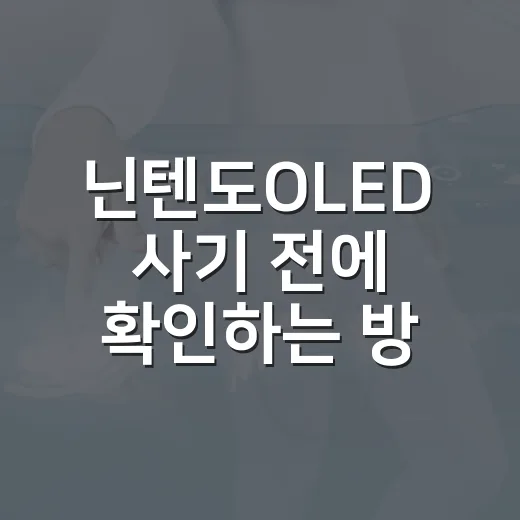 닌텐도OLED 사기 전에 확인하는 방법, 초보자는 이렇게 고르면 됩니다 - 요약