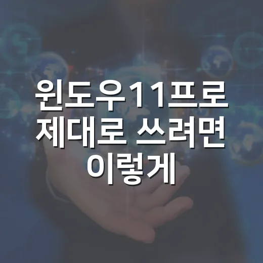 윈도우11프로 제대로 쓰려면 이렇게 설정하세요 - 요약