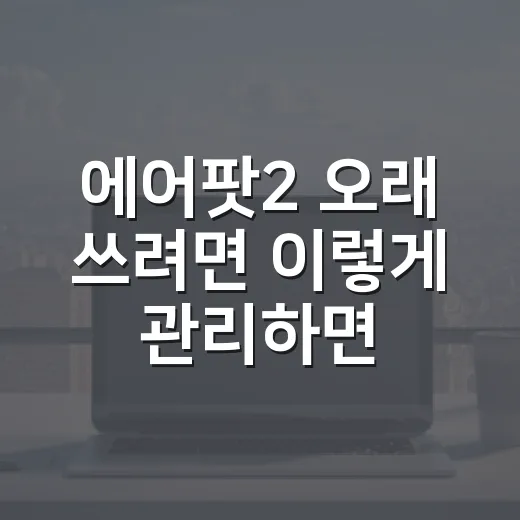 에어팟2 오래 쓰려면 이렇게 관리하면 됩니다 - 요약