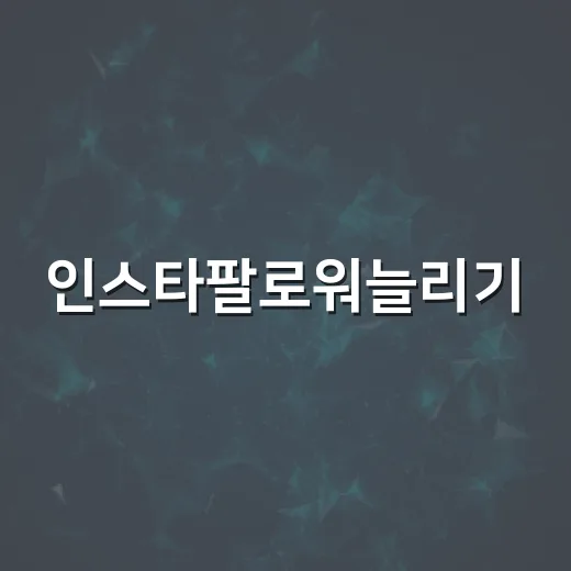 인스타팔로워늘리기, 초보자가 계정 방향부터 잡는 방법 - 요약