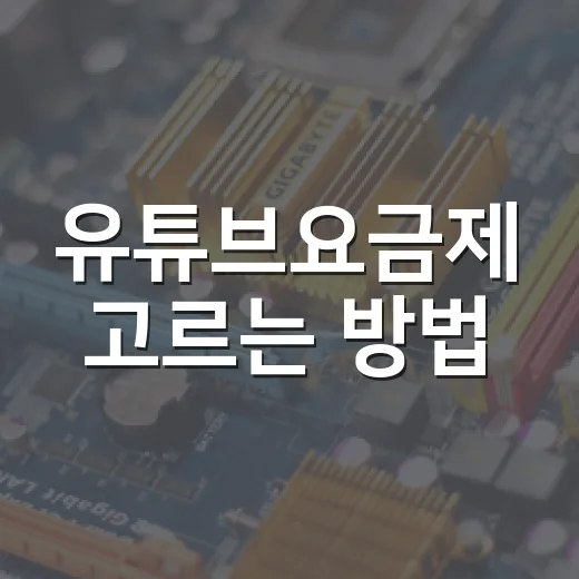 유튜브요금제 고르는 방법, 혼자 쓸 때와 가족이 쓸 때 계산하기 - 요약
