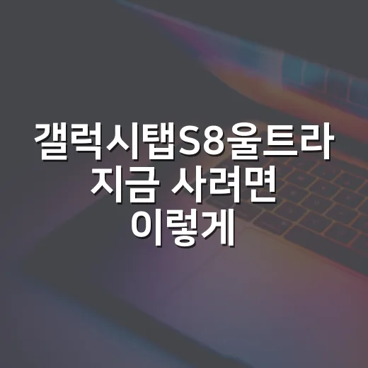 갤럭시탭S8울트라 지금 사려면 이렇게 고르면 됩니다 - 요약