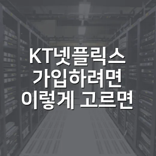 KT넷플릭스 가입하려면 이렇게 고르면 덜 헷갈립니다 - 요약