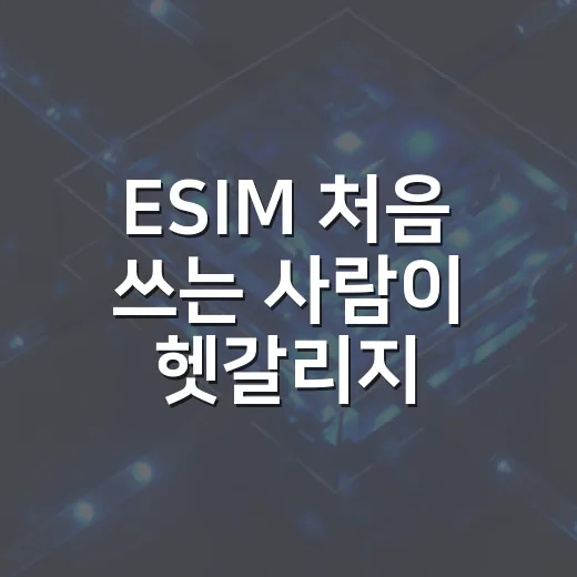 ESIM 처음 쓰는 사람이 헷갈리지 않게 개통하고 사용하는 방법 - 요약