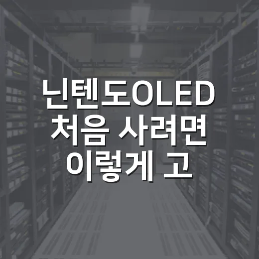 닌텐도OLED 처음 사려면 이렇게 고르면 됩니다 - 요약