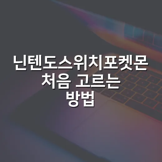 닌텐도스위치포켓몬 처음 고르는 방법, 취향별로 이렇게 보면 편해요 - 요약