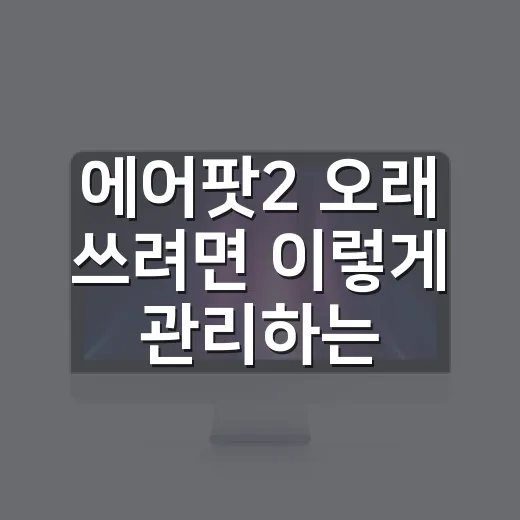 에어팟2 오래 쓰려면 이렇게 관리하는 방법 - 요약