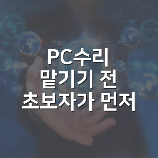 PC수리 맡기기 전 초보자가 먼저 확인하는 방법 - 요약