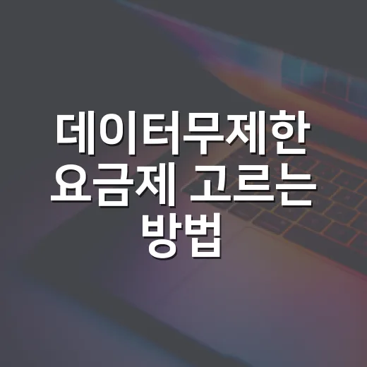 데이터무제한 요금제 고르는 방법, 속도 제한까지 보고 선택하려면 이렇게 - 요약