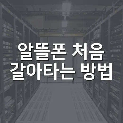 알뜰폰 처음 갈아타는 방법, 요금제 고를 때 이렇게 보면 쉽습니다 - 요약