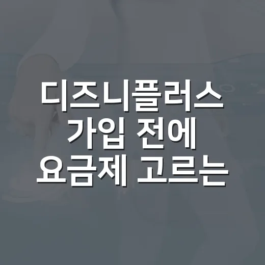 디즈니플러스 가입 전에 요금제 고르는 방법 - 요약