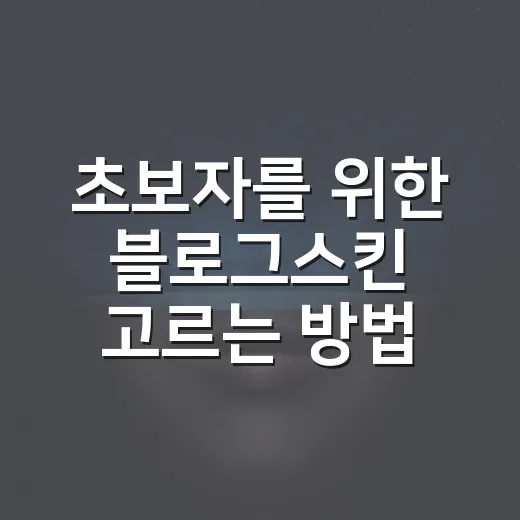 초보자를 위한 블로그스킨 고르는 방법, 예쁘기보다 먼저 봐야 할 것들 - 요약