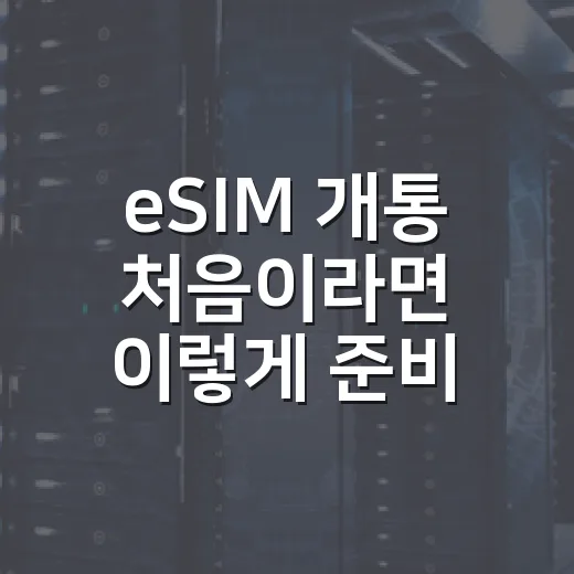 eSIM 개통 처음이라면 이렇게 준비하고 진행하는 방법 - 요약