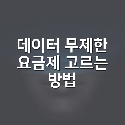 데이터 무제한 요금제 고르는 방법, 속도 제한까지 보고 선택하기 - 요약