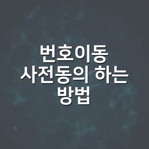 번호이동 사전동의 하는 방법, 휴대폰 갈아탈 때 막히지 않으려면 이렇게 - 요약
