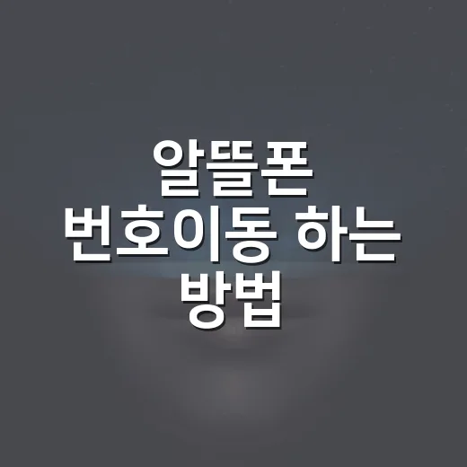 알뜰폰 번호이동 하는 방법, 처음 갈아탈 때 헷갈리는 부분만 콕 집어보기 - 요약