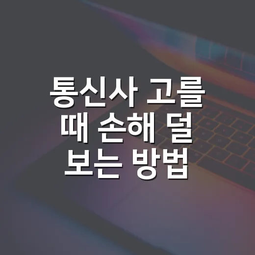 통신사 고를 때 손해 덜 보는 방법, 요금제부터 약정까지 이렇게 비교하세요 - 요약