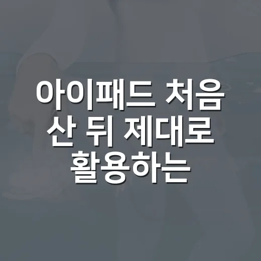 아이패드 처음 산 뒤 제대로 활용하는 방법 - 요약