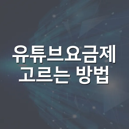 유튜브요금제 고르는 방법, Premium과 Lite 중 헷갈릴 때 이렇게 보면 쉬워요 - 요약