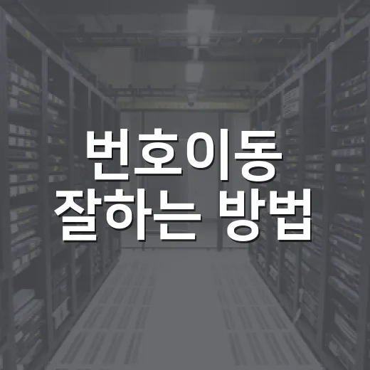 번호이동 잘하는 방법, 바꾸기 전에 꼭 챙길 것들 - 요약