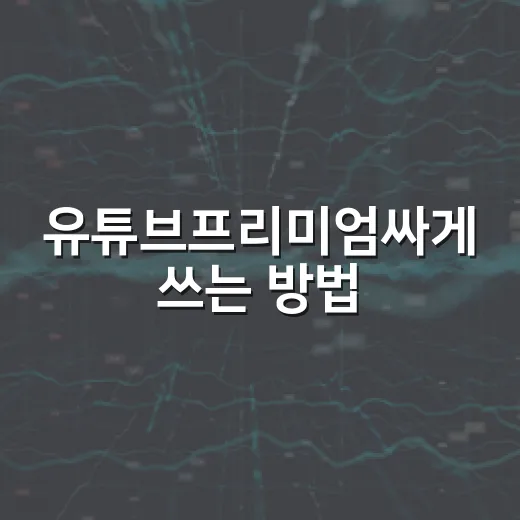 유튜브프리미엄싸게 쓰는 방법, 우회 없이 요금 줄이려면 이렇게 - 요약