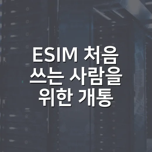 ESIM 처음 쓰는 사람을 위한 개통부터 여행 활용까지 쓰는 방법 - 요약
