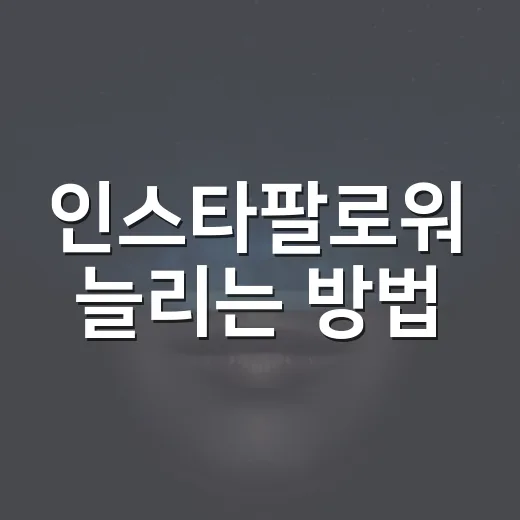 인스타팔로워 늘리는 방법, 초보자가 바로 바꿀 수 있는 운영 순서 - 요약