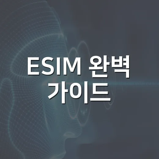 ESIM 완벽 가이드: 스마트폰 유심 없이 해외여행 즐기기 - 요약