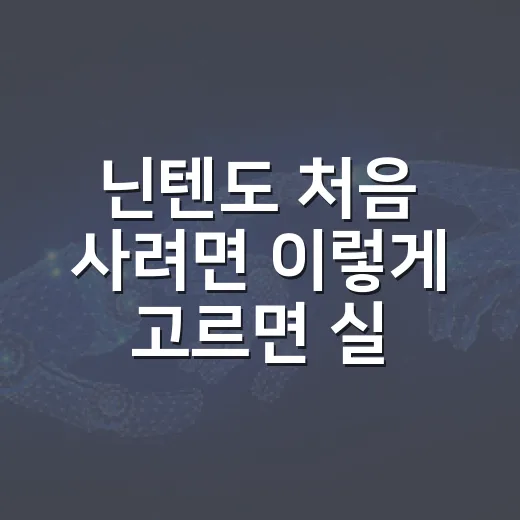 닌텐도 처음 사려면 이렇게 고르면 실패가 적어요 - 요약