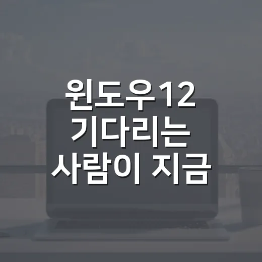윈도우12 기다리는 사람이 지금 PC 준비하는 방법 - 요약