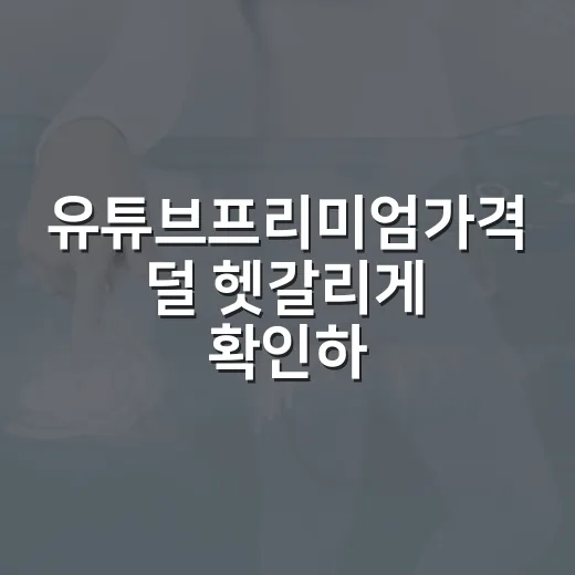 유튜브프리미엄가격 덜 헷갈리게 확인하고 가입하는 방법 - 요약