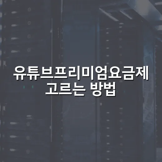 유튜브프리미엄요금제 고르는 방법, 개인·라이트·뮤직 차이 이렇게 보면 쉬워요 - 요약