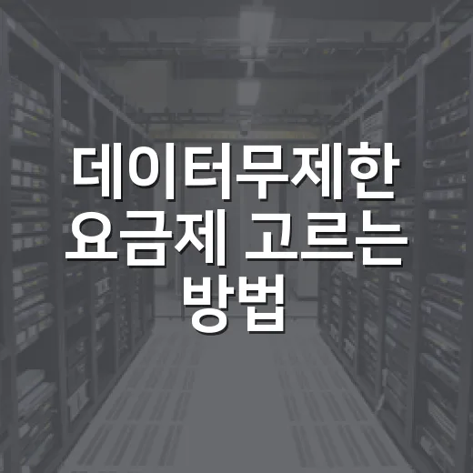 데이터무제한 요금제 고르는 방법, 속도제한까지 보고 선택하기 - 요약