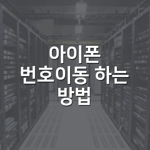 아이폰 번호이동 하는 방법, 유심부터 요금제까지 헷갈리지 않게 준비하기 - 요약