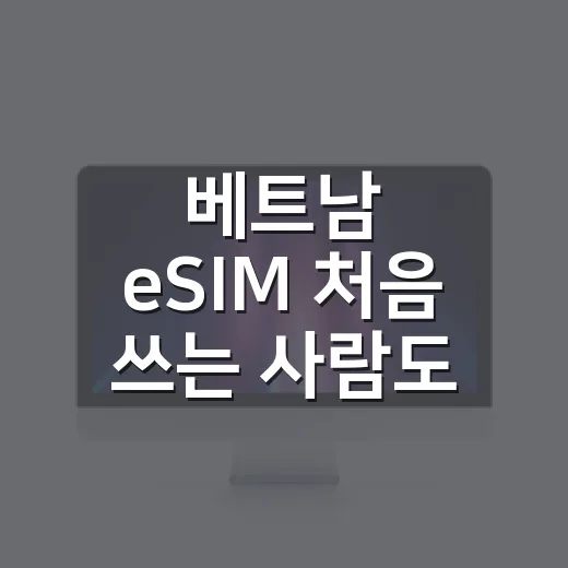 베트남 eSIM 처음 쓰는 사람도 실패 줄이는 방법 - 요약