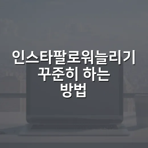 인스타팔로워늘리기 꾸준히 하는 방법 - 요약