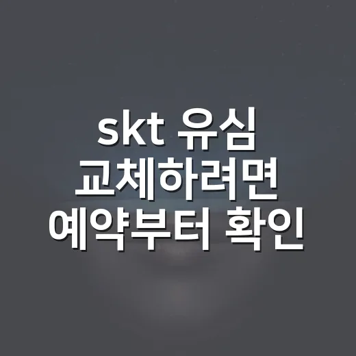 skt 유심 교체하려면 예약부터 확인하는 방법 - 요약