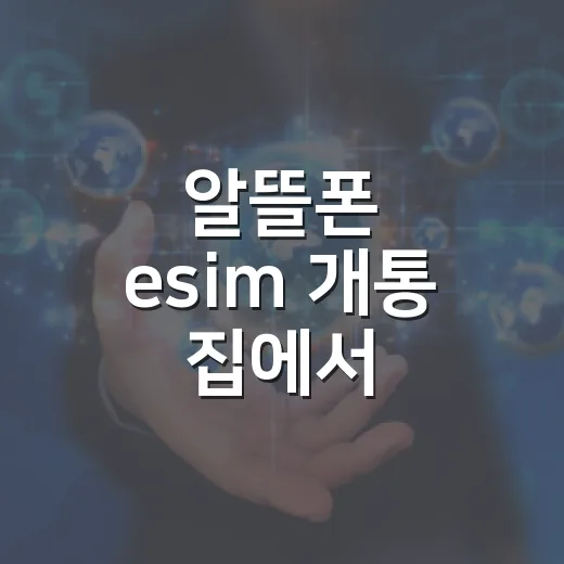 알뜰폰 esim 개통 집에서 차근차근 하는 방법 - 요약