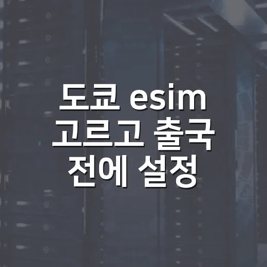 도쿄 esim 고르고 출국 전에 설정하는 방법 - 요약