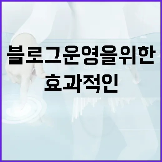 효과적인 블로그 운영을 위한 팁 - 요약