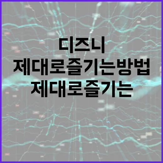 디즈니 세계를 제대로 즐기는 방법