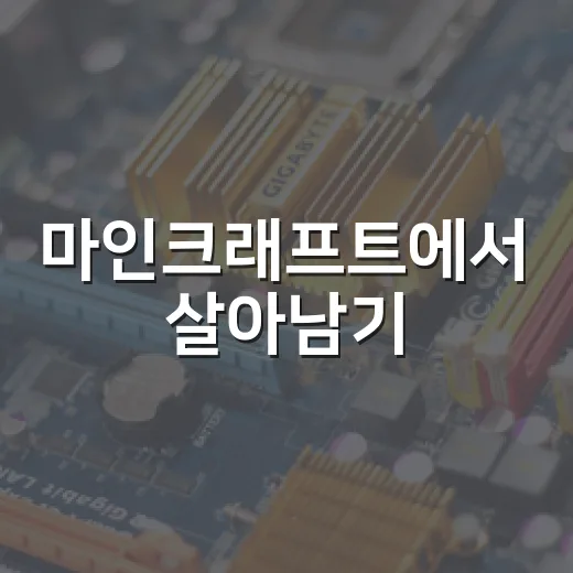 마인크래프트에서 살아남기: 초보자를 위한 생존 가이드 - 요약
