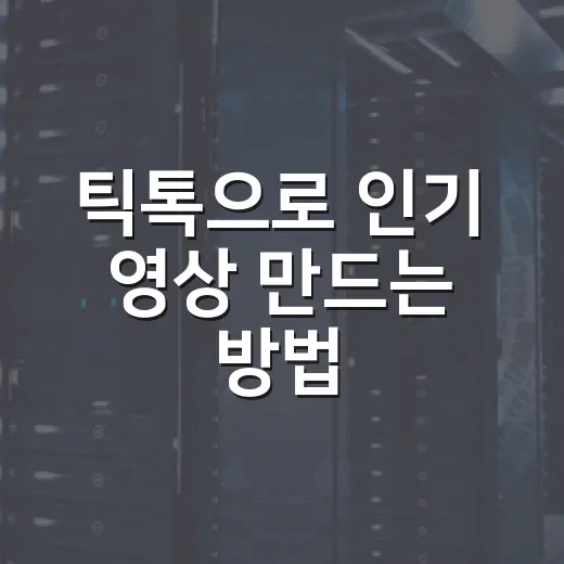 틱톡으로 인기 영상 만드는 방법 - 요약