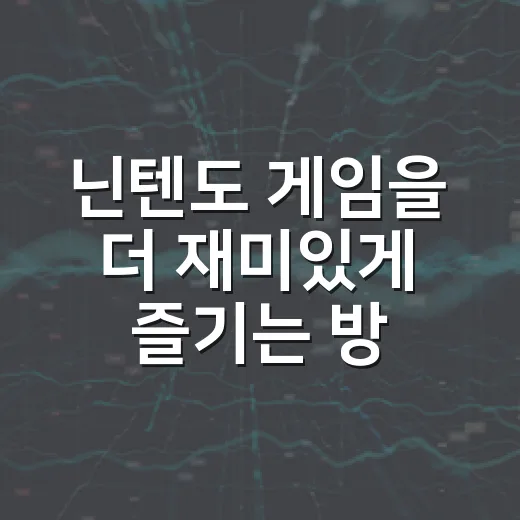닌텐도 게임을 더 재미있게 즐기는 방법