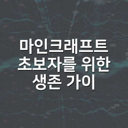 마인크래프트 초보자를 위한 생존 가이드 - 요약