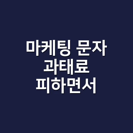 마케팅 문자 과태료 피하면서 제대로 보내는 방법 - 요약