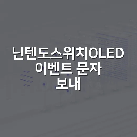 닌텐도스위치OLED 이벤트 문자 보내는 방법, 광고 표기부터 잡아야 합니다 - 요약