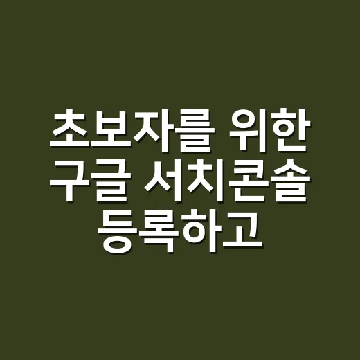 초보자를 위한 구글 서치콘솔 등록하고 색인 문제 잡는 방법 - 요약