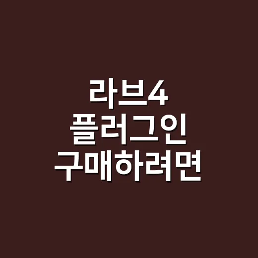 라브4 플러그인 구매하려면 이렇게 따져보면 됩니다 - 요약
