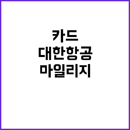대한항공신용카드 고르는 방법, 마일리지 쌓는 사람은 이렇게 보면 편해요 - 요약